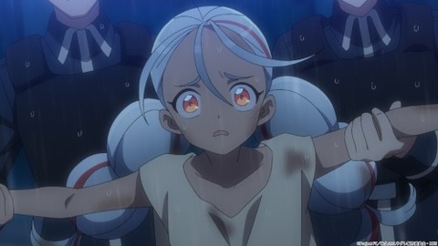 アニメ【永久のユウグレ】第3話:アモルを助けるため、アキラがOWEL管理局に単身乗り込むが、衛兵に包囲される。