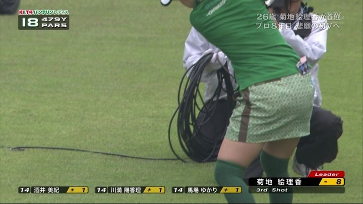 パンチラしてるプロゴルファーのキャプ画像 18