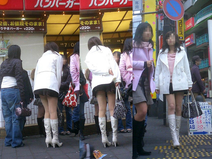 ミニスカ過ぎてパンツ丸見えな素人の盗撮画像 19