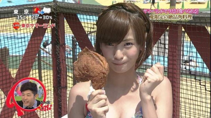 東京サマーランドでお天気お姉さんやモデルが水着になってる 27