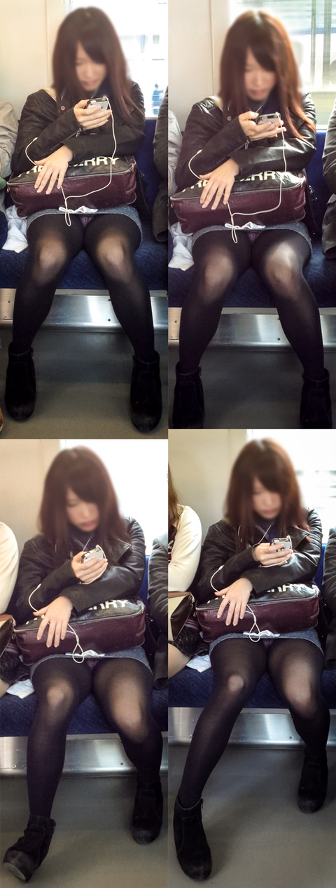 素人娘の電車内パンチラに生足…エロッ…こりゃ痴漢増えるわｗｗｗｗｗ（画像あり） 3