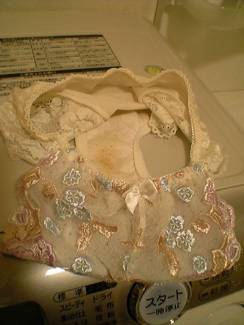 洗濯機の中にある素人のシミ付きパンツってエロいよね 16