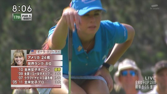 女子プロゴルファーのパンチラキャプ画像 6