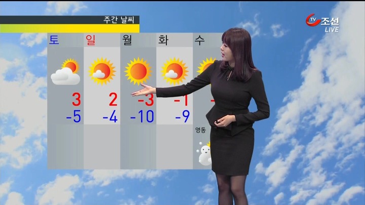 韓国のお天気お姉さんのミニスカートがエロい画像 13