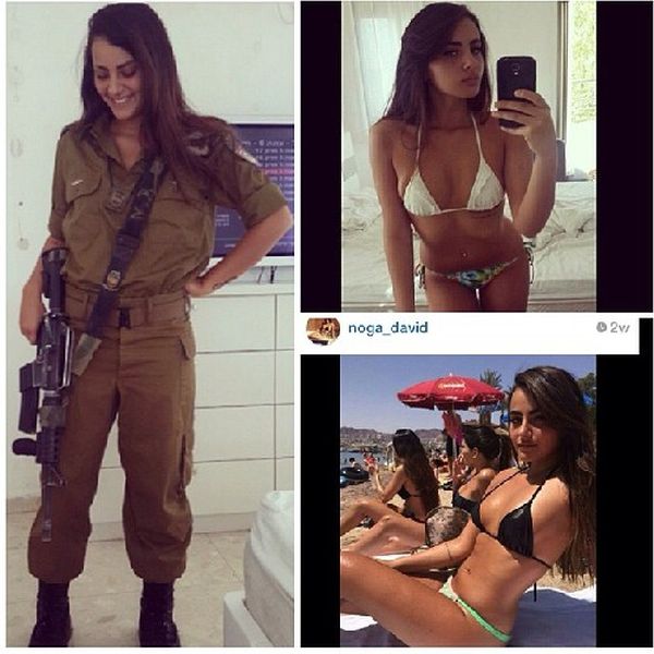 イスラエルの女兵士の軍服と水着姿のギャップがエロい画像 8