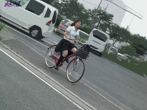 【自転車パンチラJKエロ画像】通学中の世のサラリーマンのムラムラを溜めてる原因はこいつらだｗｗｗｗｗｗ 10