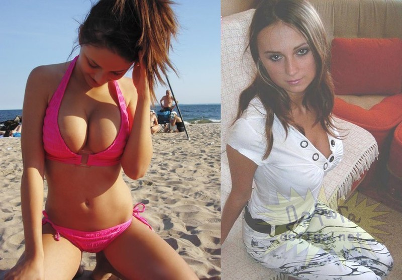 ロシア人の痴女素人がおっぱい露出してるエロ画像 5