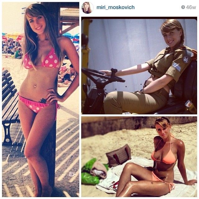 イスラエルの女兵士の軍服と水着姿のギャップがエロい画像 1