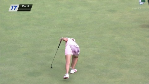 【パンチラTVエロキャプ画像】女子ゴルフ中継が最近パンチラ見るなら鉄板らしいわｗｗｗｗｗ 18