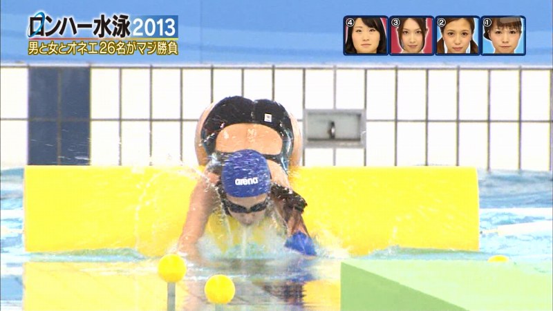 ロンハー水泳2013の尾崎ナナの競泳水着姿がエロいお宝キャプ画像40枚 21