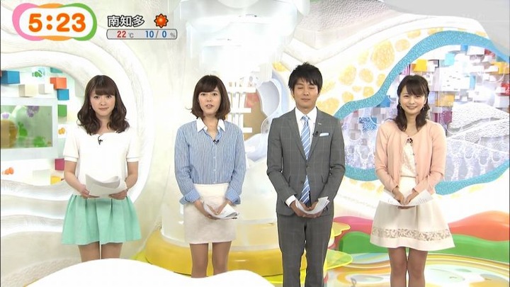 めざましテレビで女子アナがミニスカ&太ももを晒してるエロキャプ画像まとめ 28
