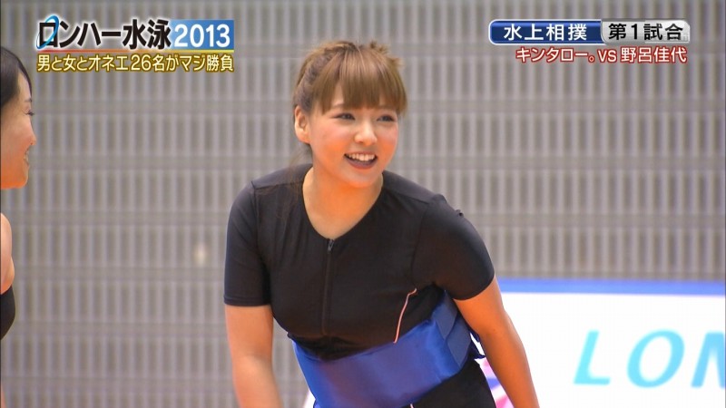 ロンハー水泳2013の尾崎ナナの競泳水着姿がエロいお宝キャプ画像40枚 24