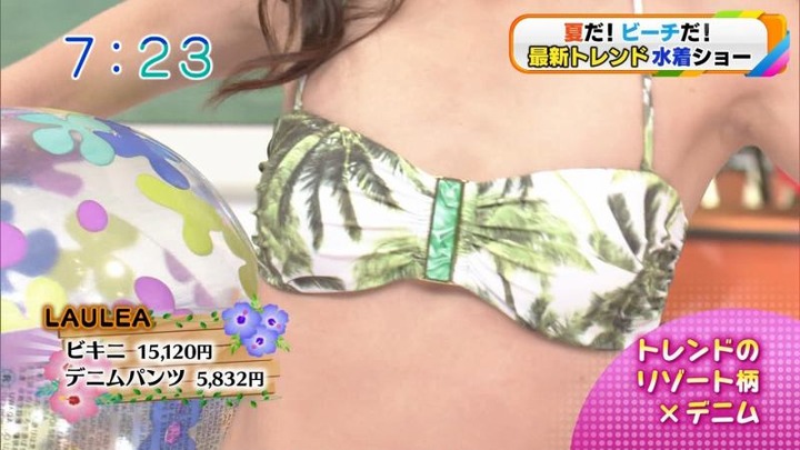 スタジオで行われたHな水着ショーのキャプ画像 11