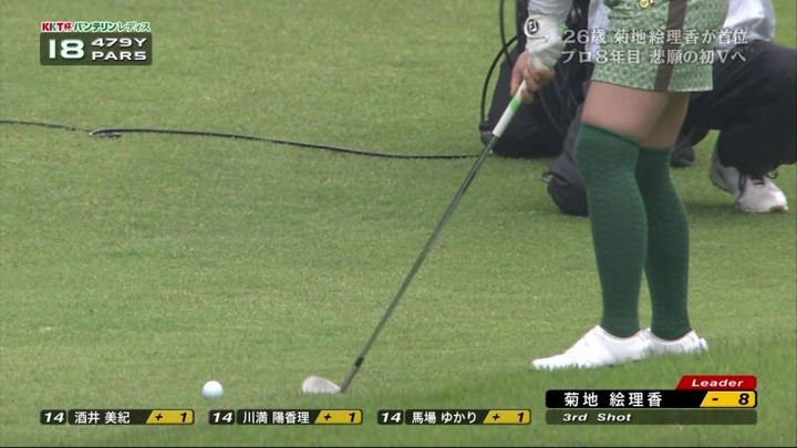 パンチラしてるプロゴルファーのキャプ画像 15