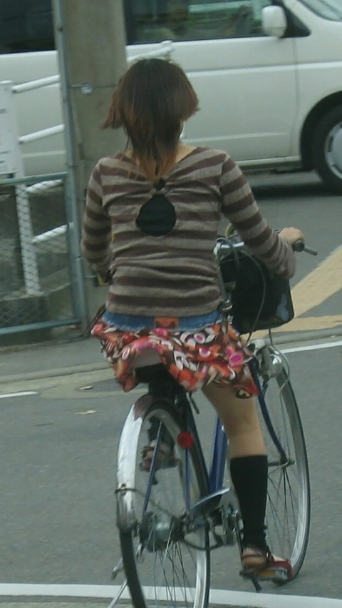 【悲報】ワイ、自転車パンチラ素人娘のせいで自動車事故起こすｗｗｗｗｗｗｗｗ（画像あり） 8