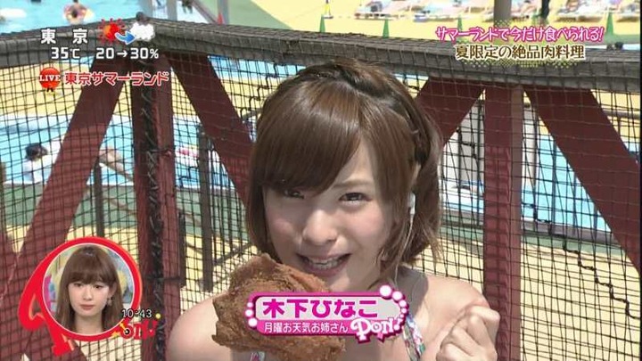 東京サマーランドでお天気お姉さんやモデルが水着になってる 26