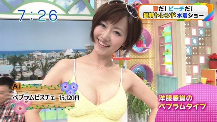 スタジオで行われたHな水着ショーのキャプ画像 1