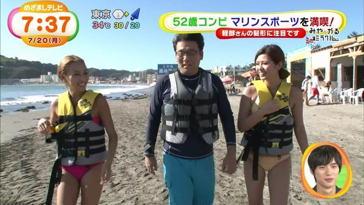 都心で素人水着ギャルが踊ってるエロ画像 8