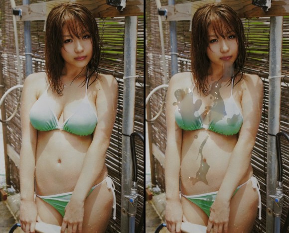 アイドルの写真集にぶっかけてるエロフェチ画像30枚 23