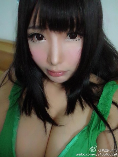 爆乳中国人、晓茜sunnyの自撮り写メ、エロ画像 23