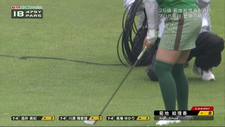 パンチラしてるプロゴルファーのキャプ画像 21