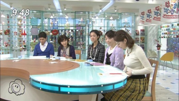 巨乳女子アナのパンチラや胸チラがエロいキャプ画像 30