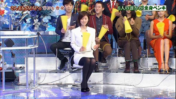 TV「さんま＆SMAP」で見えたパンチラやミニスカのお宝エロ画像 4