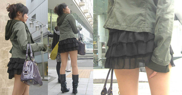 ミニスカ過ぎてパンツ丸見えな素人の盗撮画像 5