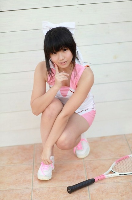 テニスコスプレしてる女の子とエッチなことしてるエロ画像 7