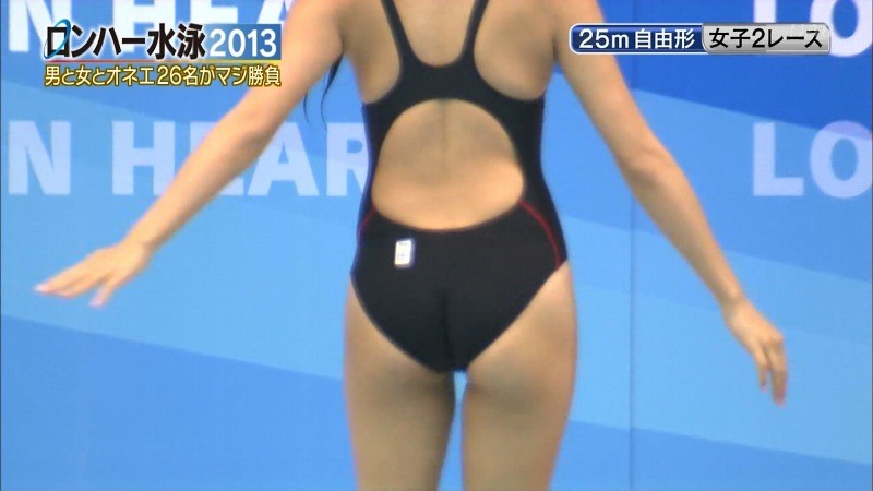 ロンハー水泳2013の尾崎ナナの競泳水着姿がエロいお宝キャプ画像40枚 13