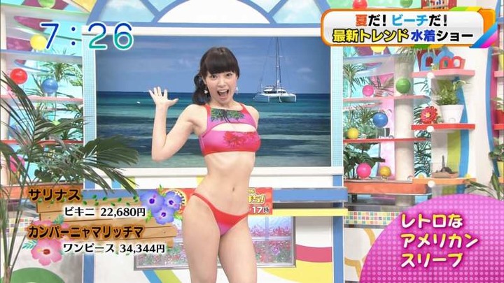 スタジオで行われたHな水着ショーのキャプ画像 22