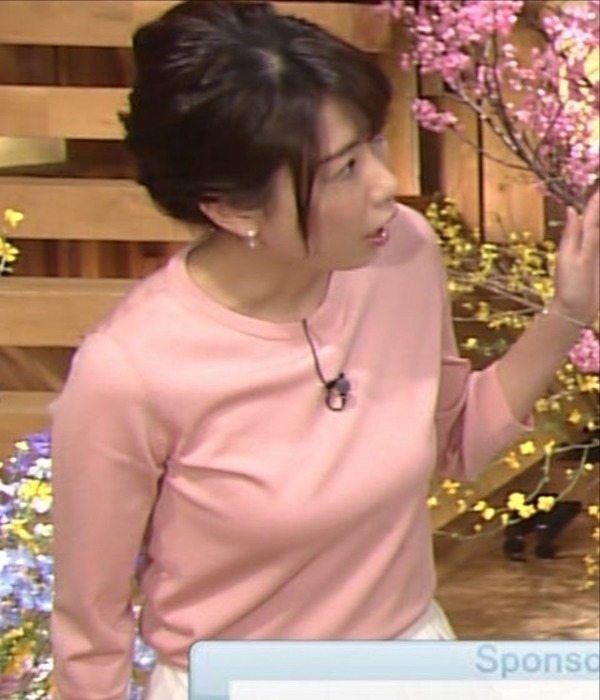 青山愛女子アナの着衣おっぱい　報道ステーション 2