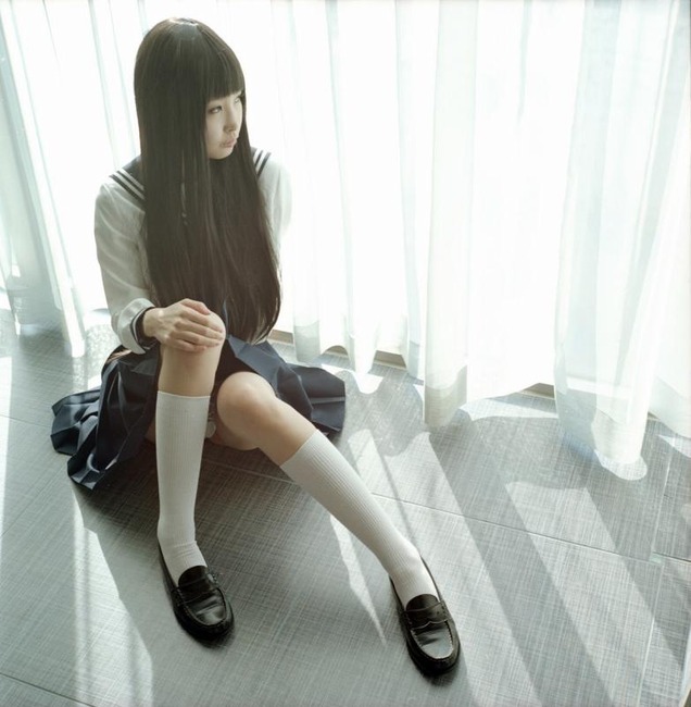 黒髪美少女コスプレイヤー　なーさんのJKコスプレ画像 5