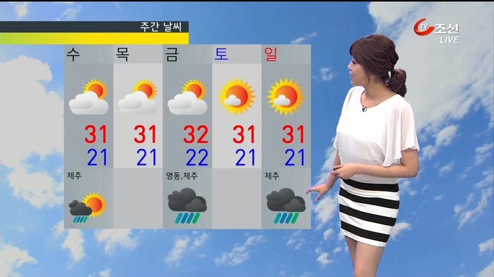 韓国のお天気お姉さんのミニスカートがエロい画像 18