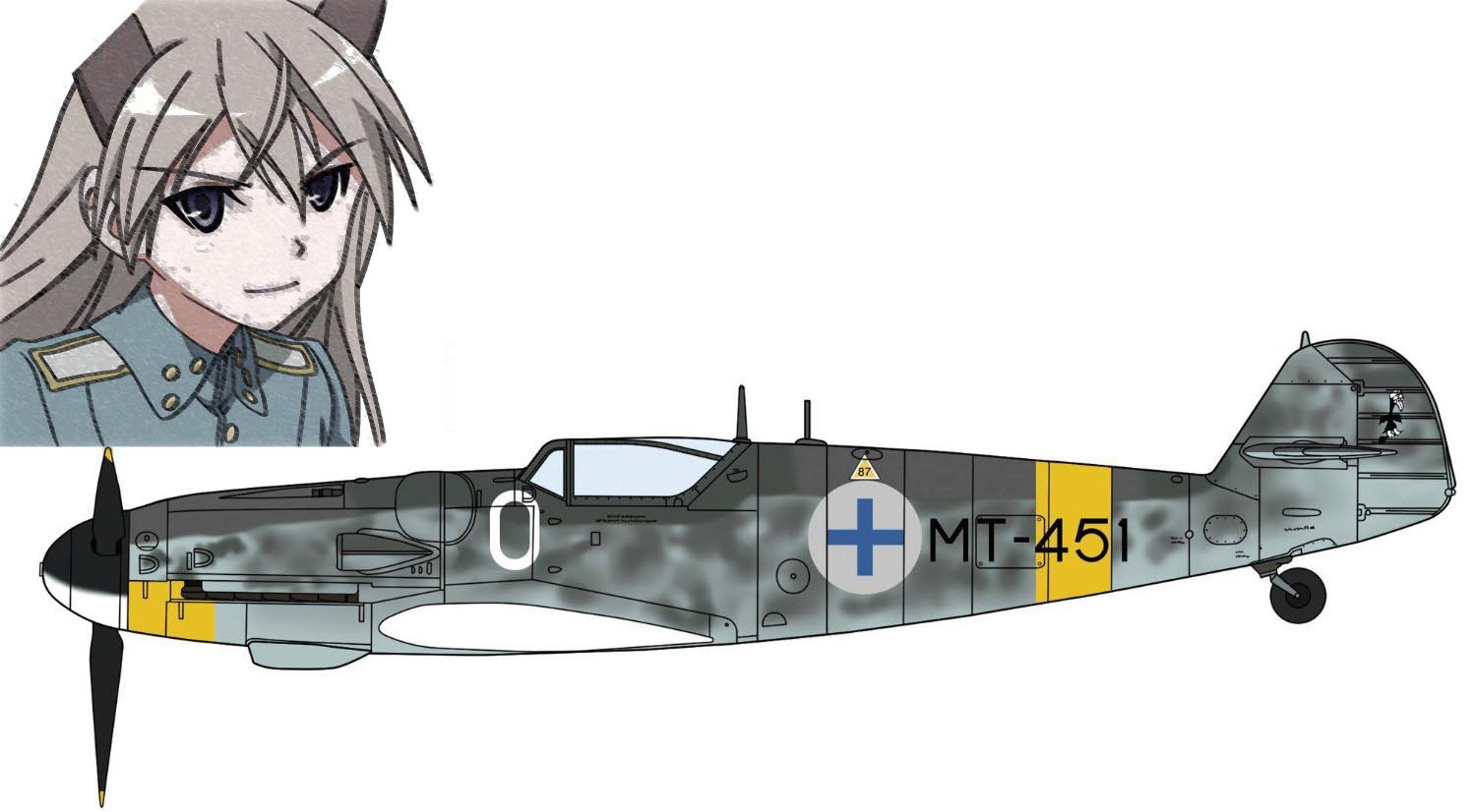 飛行機 ハセガワ メッサーシュミット Bf109g 6 ユーティライネン W