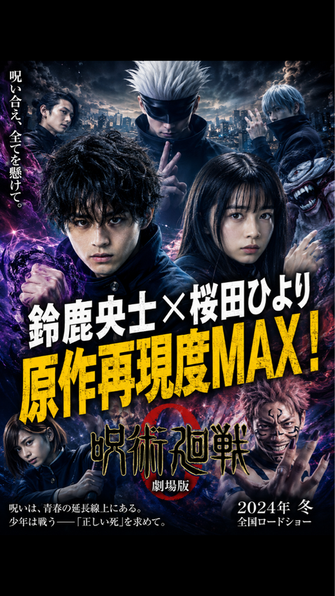 神配役と話題！鈴鹿央士×桜田ひよりの呪術廻戦実写化予想まとめ