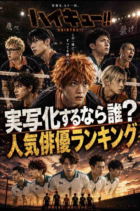 ハイキュー!!実写化するなら誰？人気俳優ランキングTOP10【最新版】