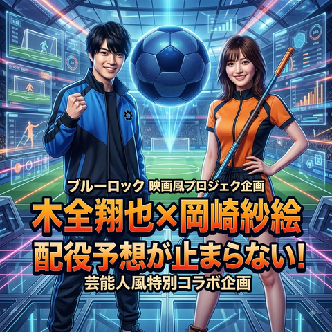 ブルーロック実写化キャスト予想！木全翔也×岡崎紗絵はハマり役？
