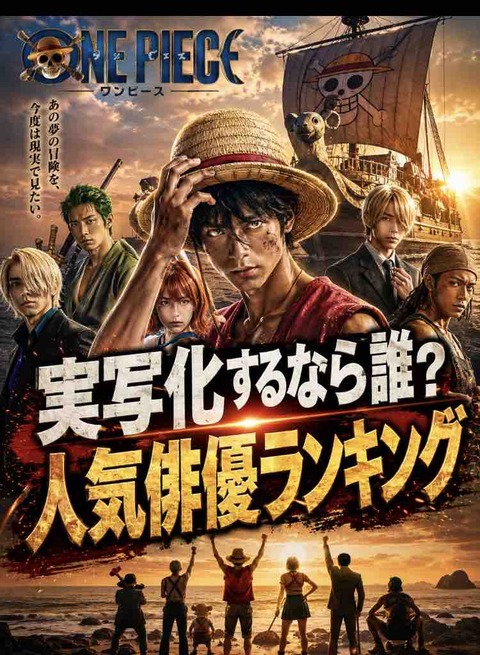 ONE PIECE実写キャスト予想！人気俳優ランキング最新版