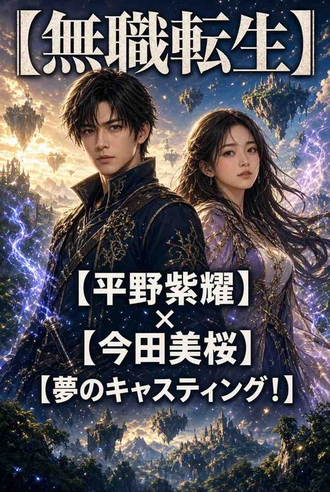 無職転生実写化で平野紫耀×今田美桜！この配役なら絶対見たい？
