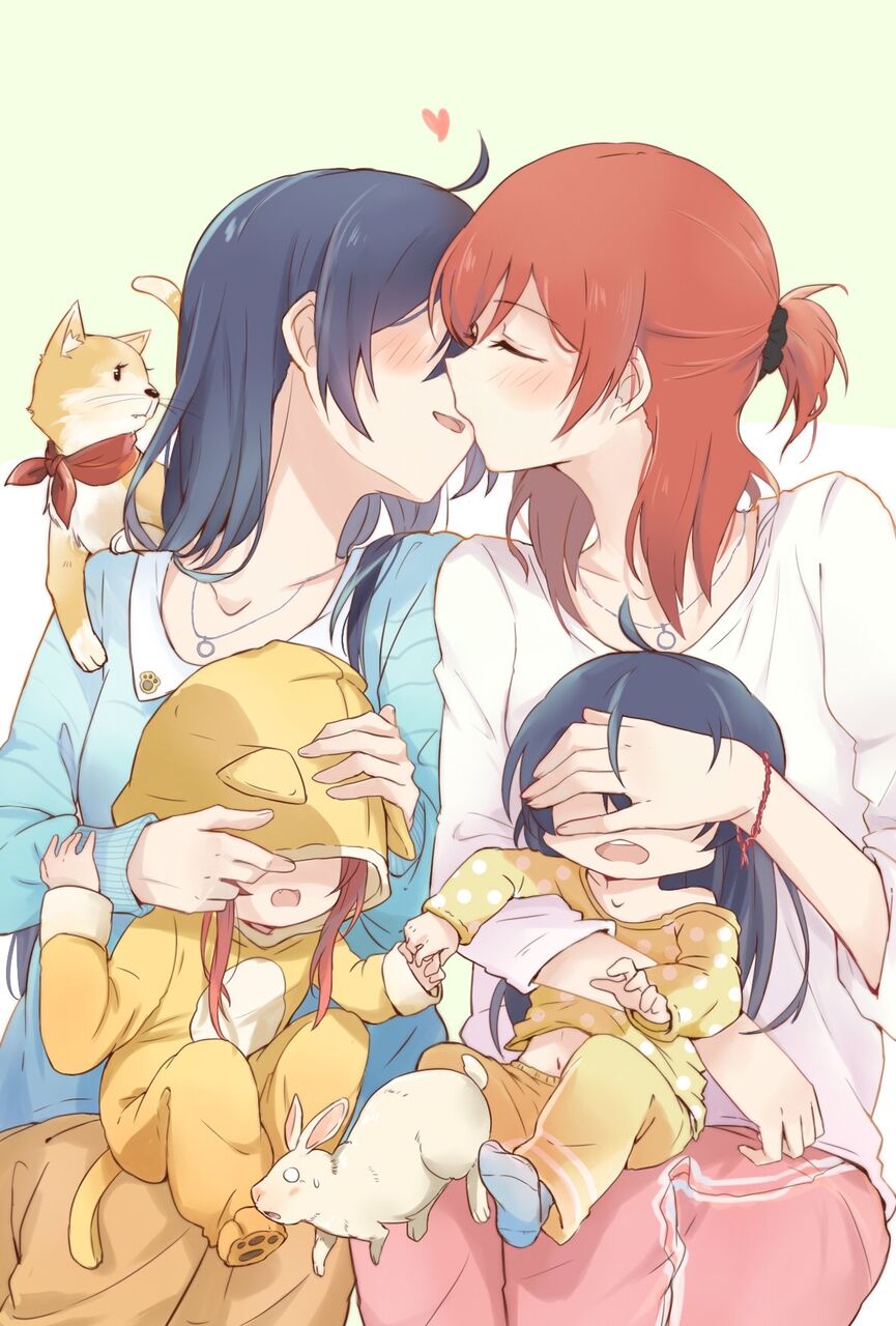 ラブライブのファンアートで一番好きなキス 百合画像ｗｗ ラブライブ ラブライブ 曜ちゃんのヨーソロー 速報