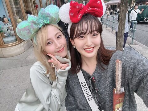 めるる、ディズニーランドで松井玲奈さんと奇跡の遭遇！大感激！