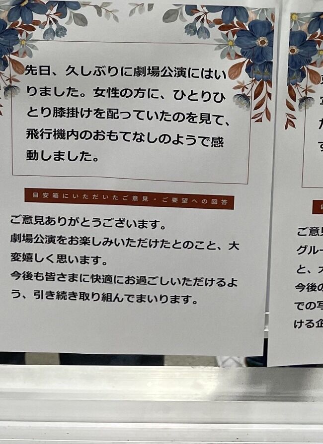【朗報】AKB女ヲタさん「AKB48劇場は飛行機内のおもてなしのようで感動した！」