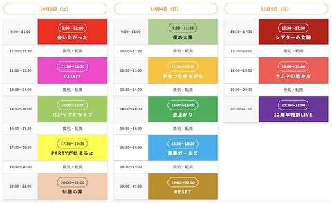 【SKE48】「12th Anniversary Fes 2020 ~12公演一挙披露祭~」タイムテーブル発表。三日間の最後は12周年特別LIVE