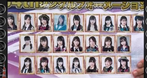 54th選抜落ち 松井珠理奈、小畑優奈、吉田朱里、加藤玲奈、久保怜音、小嶋真子、村山彩希、込山榛香、福岡聖菜