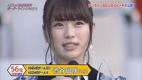 【NMB48】渋谷凪咲「握手会の列も伸びてきたし総選挙はもっと上がると思ってた」
