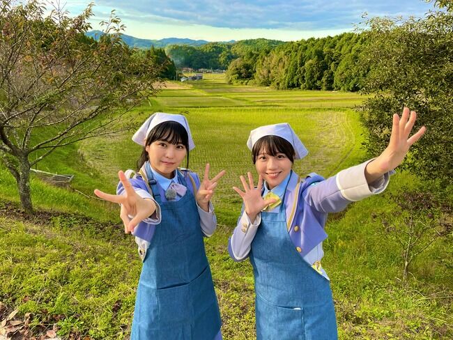 テレビ出演したSTU48メンバーが給食当番みたいでカワイイ【工藤理子、小島愛子】