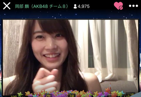 チーム8 岡部麟ちゃんが全裸配信ｗｗｗｗｗｗ