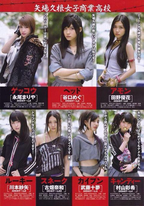 【AKB48】矢場久根女子の登場人物が公開！！ （※画像）