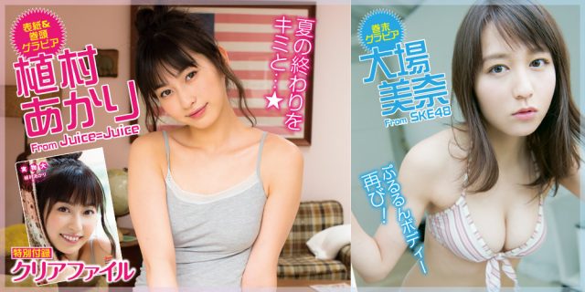 「ヤングガンガン No.18 2016年9月16日号」巻末：大場美奈（SKE48） [9/2発売]